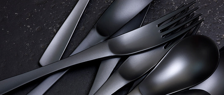 Couteau de table inox noir 18/10 - Lot de 6 - XY Black Miroir - Guy Degrenne