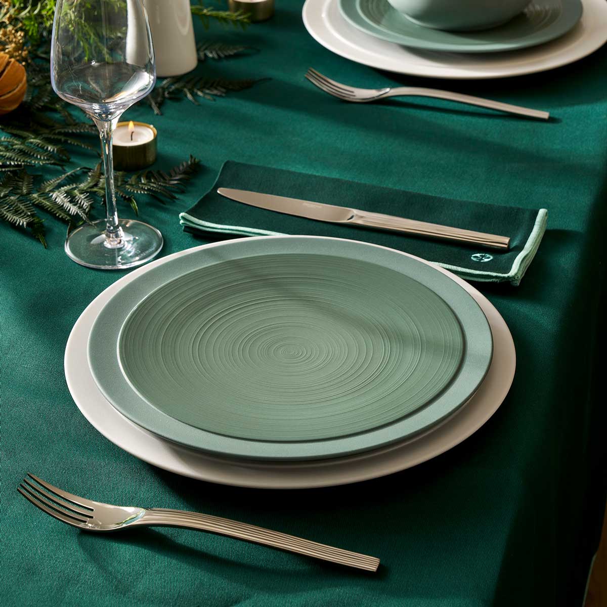 Image du produit: BAHIA ARGILE VERT Assiette à dessert 23 cm