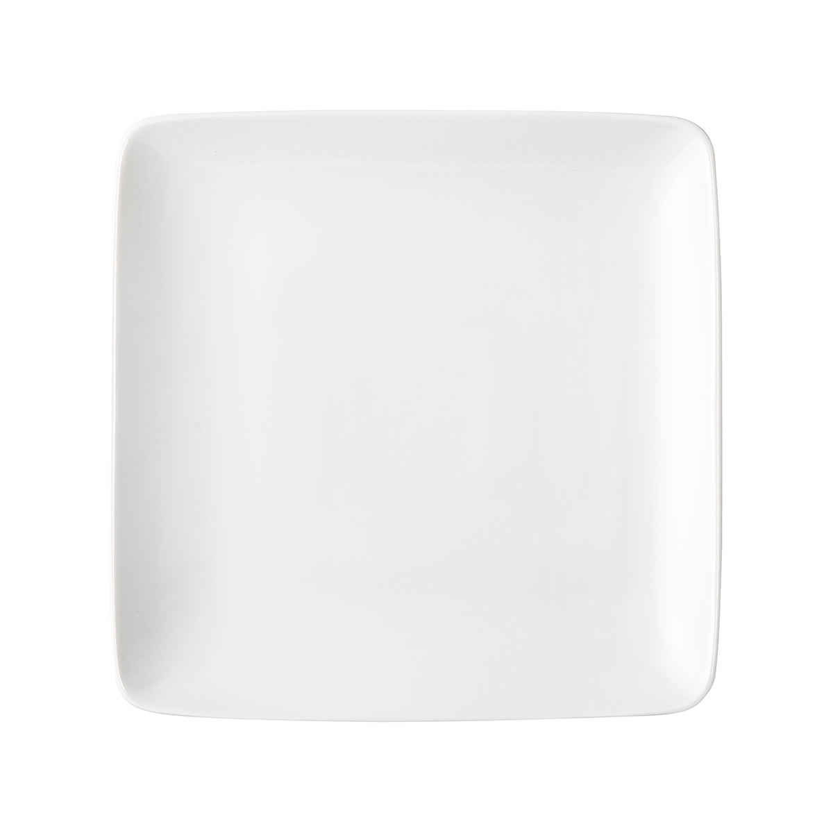 Assiette carrée blanche 18x18 cm en plastique jetable - les 12
