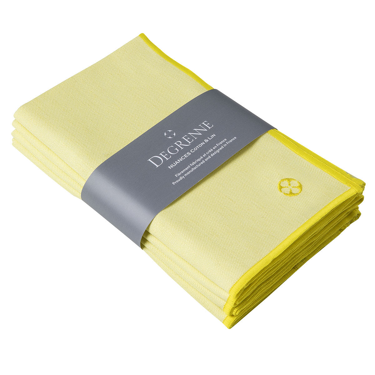 Image du produit: NUANCES COTON & LIN JAUNE PALE Lot de 4 serviettes 50 x 40 cm