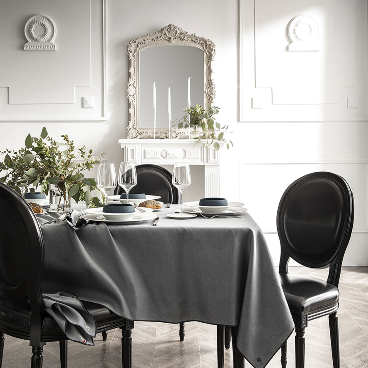 Image du produit: NUANCES COTON & LIN GRIS DEGRENNE Nappe rectangulaire 180 x 250 cm