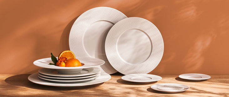 Service de Table Porcelaine 18 pièces Lignes Modernes 6 Personnes Lave –