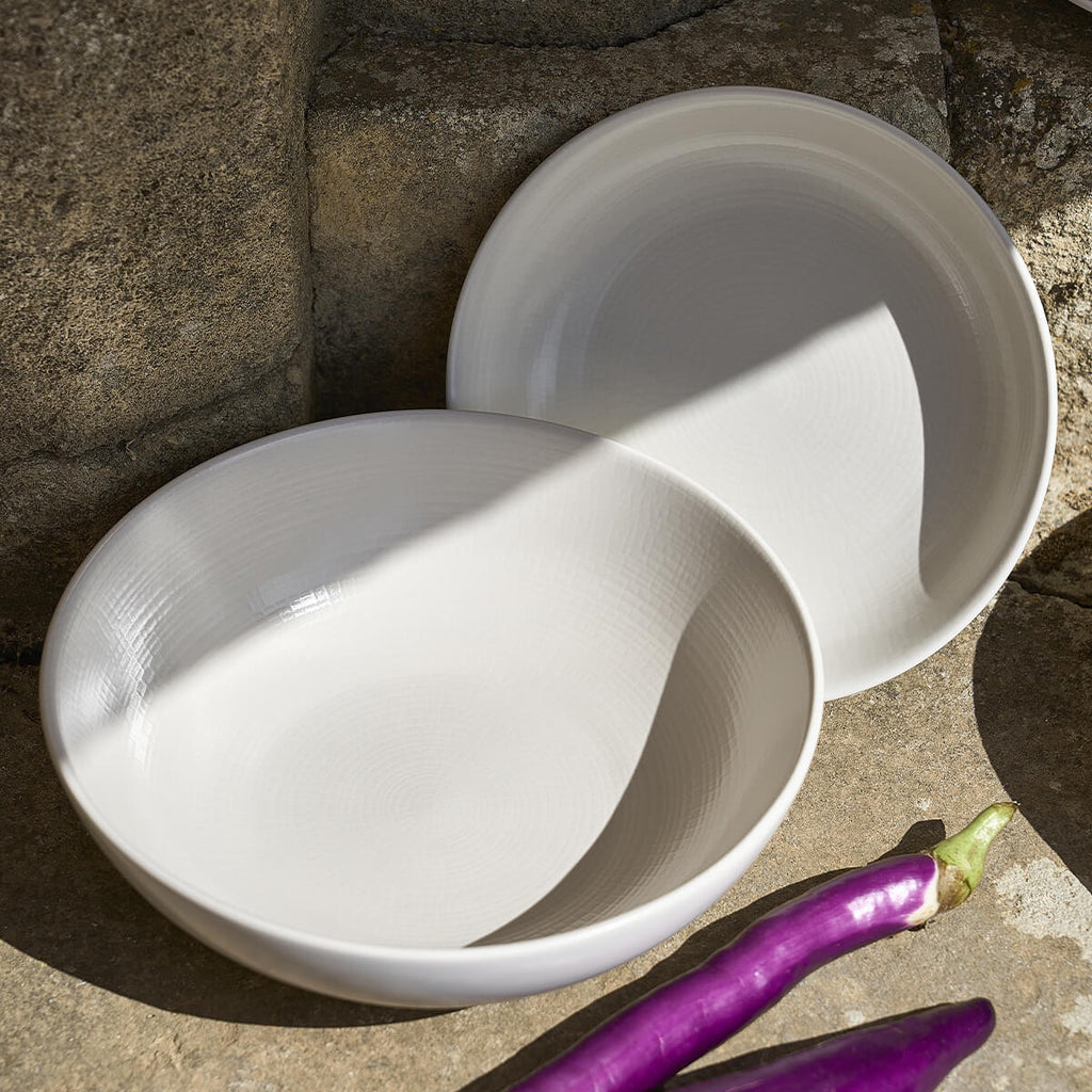 MODULO NATURE KAOLIN Grande assiette creuse 21 cm