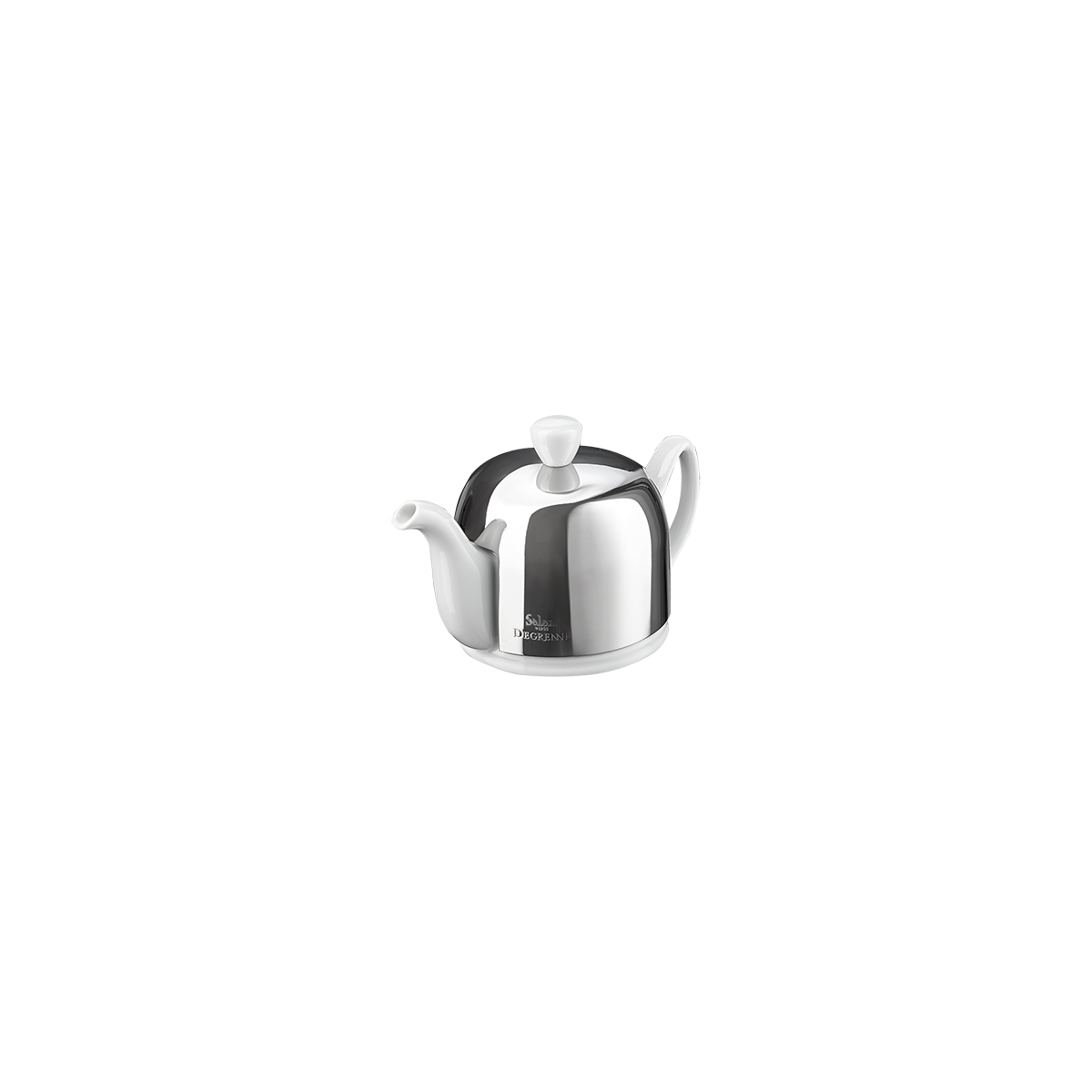 Théière 2 tasses cloche miroir