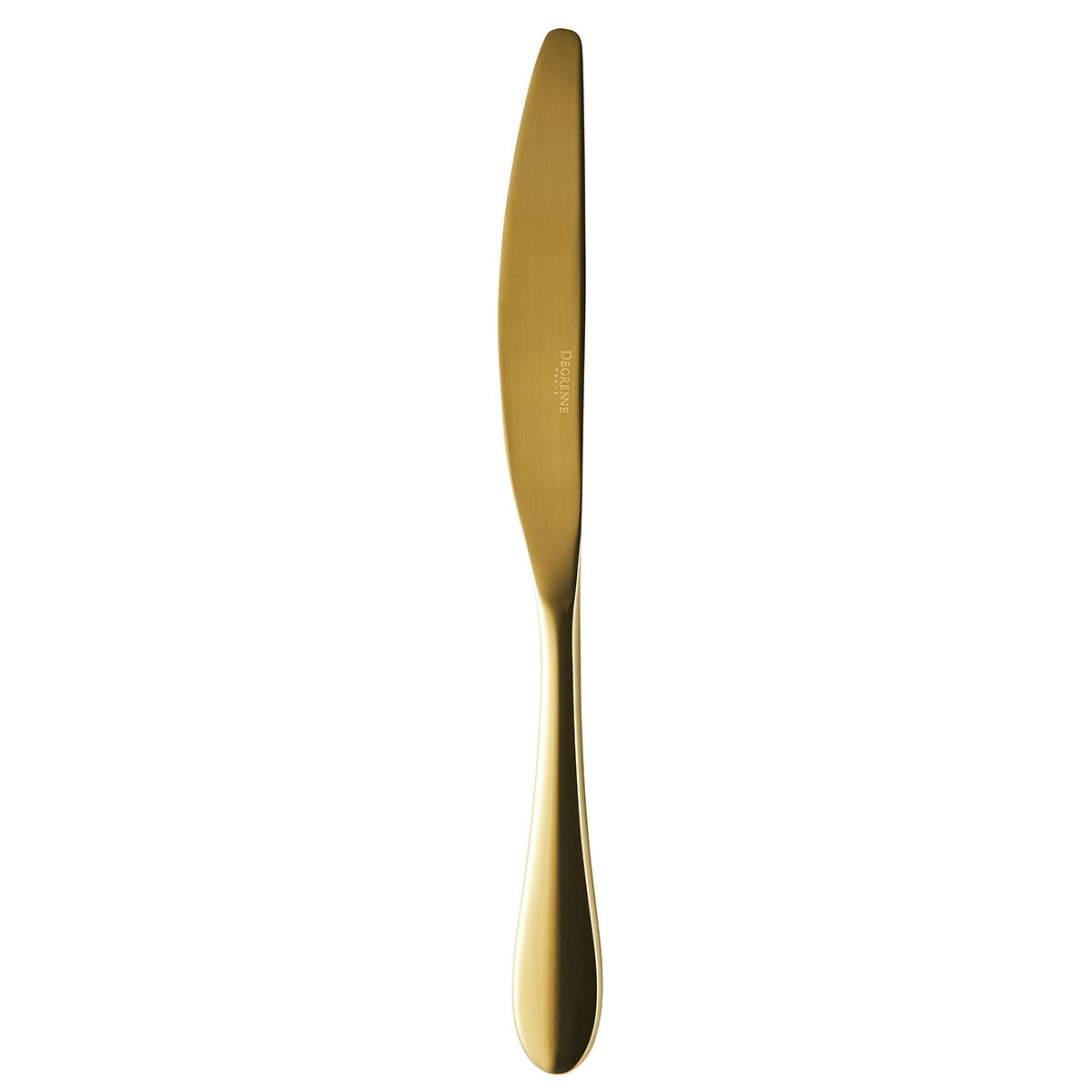 degrenne paris ONDE GOLD Couteau de table monobloc lame scie ronde