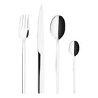L'E STARCK MIRROR FINISH Cutlery set for 24 place settings solid handle serrated