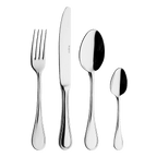 VERLAINE MIRROR FINISH Cutlery set for 24 place settings solid handle serrated