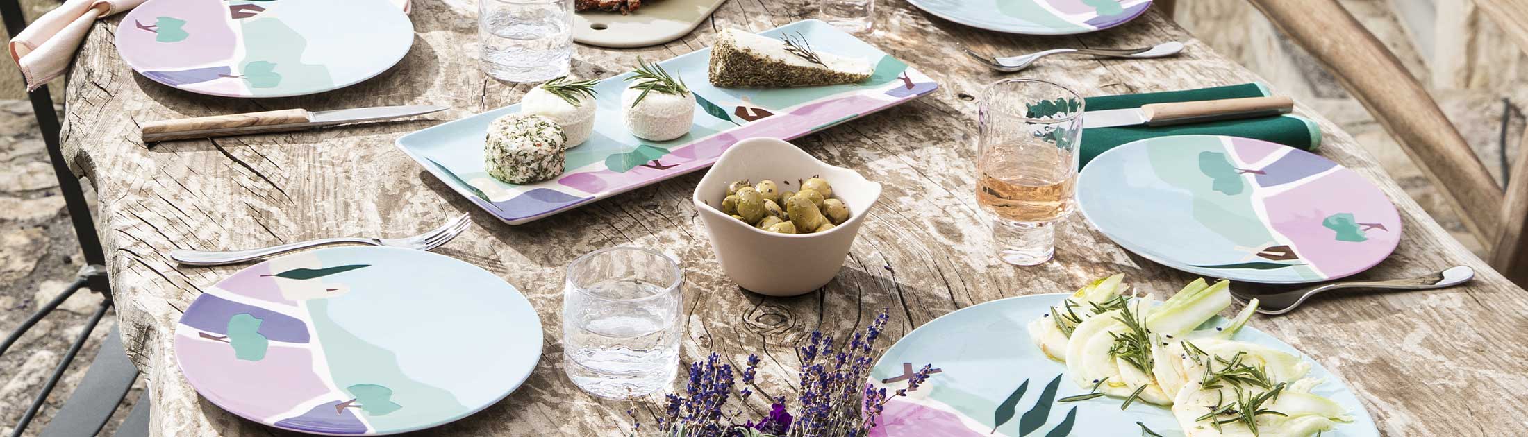 DESTINATION SUD Coffret 6 assiettes à dessert 23 cm