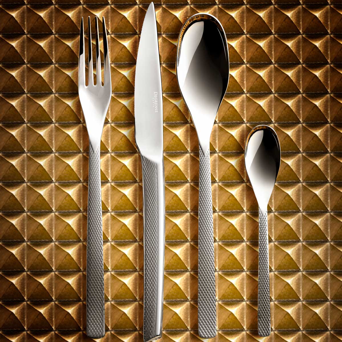 GUEST STAR MIROIR Coffret 24 couverts monobloc lame scie