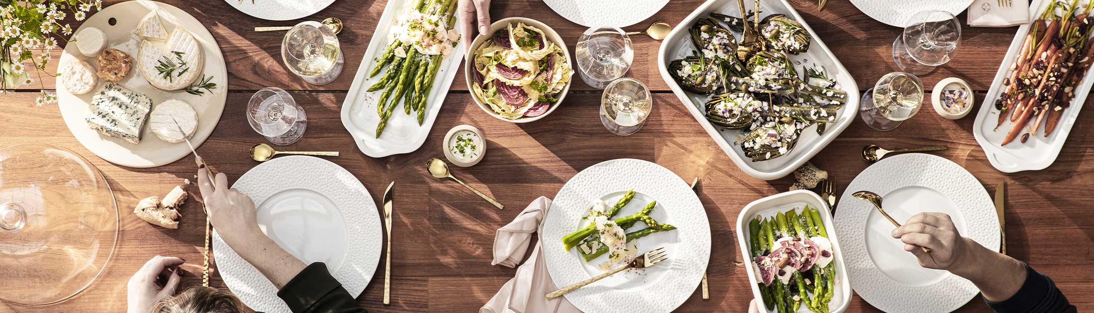 PERLES DE ROSEE BLANCHES Presentation plate 32 cm