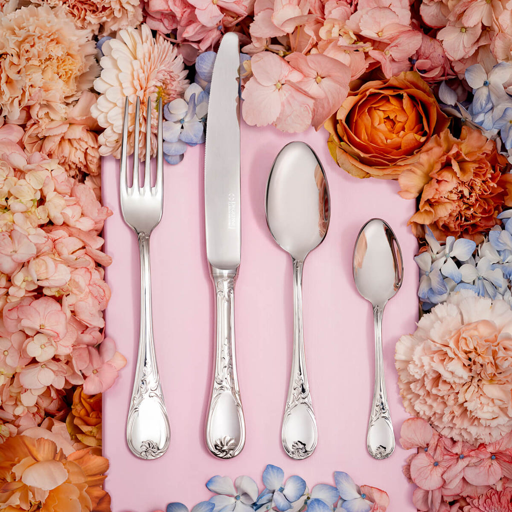 MARQUISE MIRROR FINISH Cutlery set for 24 place settings hollow handle serrated