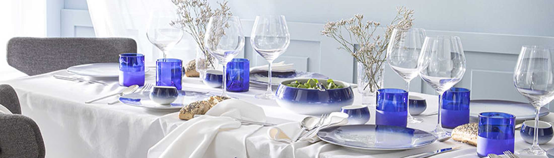 NUANCES COTON & LIN BLANC Coffret 6 serviettes rectangulaires 50x40 cm