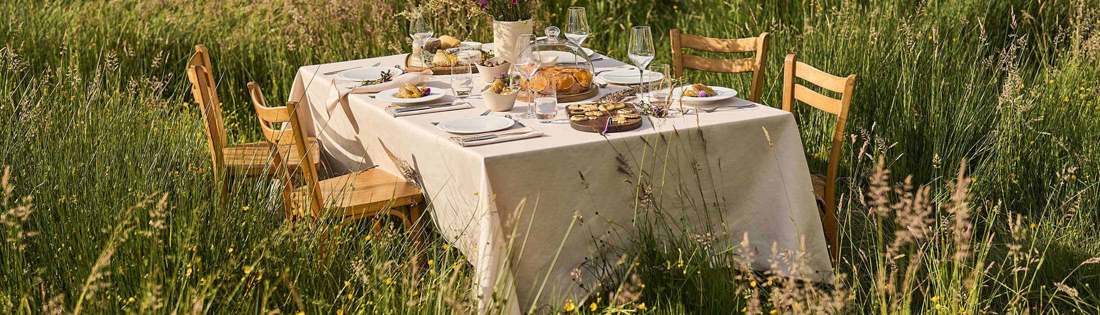 NUANCES COTON & LIN NUDE Lot de 4 serviettes 50 x 40 cm