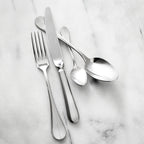 BLOIS MIRROR FINISH Cutlery set for 24 place settings solid handle serrated