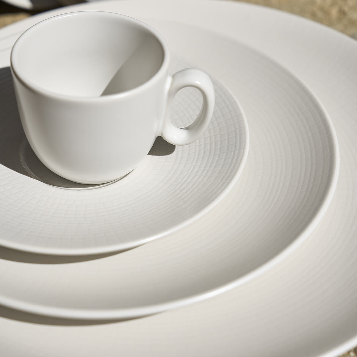 MODULO NATURE KAOLIN Dessert plate 21 cm