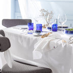 NUANCES COTON & LIN DEGRENNE WHITE Gift box of 6 rectangular napkings 50 x 40 cm