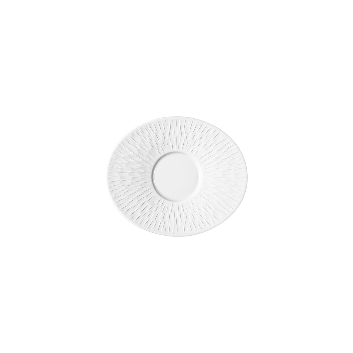 degrenne paris BOREAL SATIN BLANC Soucoupe à café/expresso ovale 14 x 12 cm