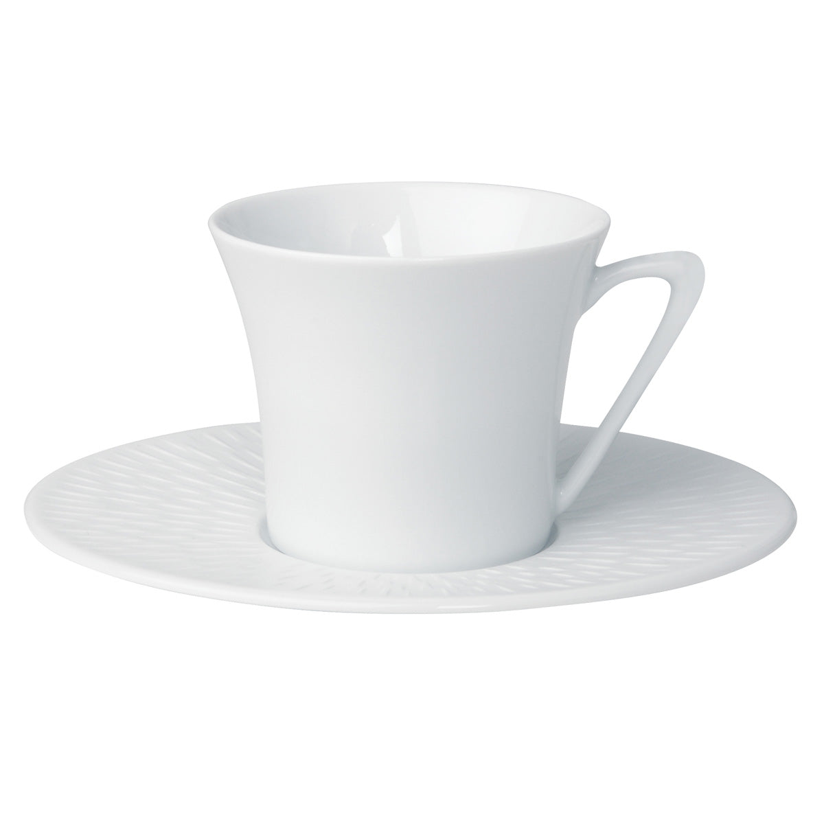 BOREAL SATIN BLANC Soucoupe à thé/café ovale 16,5 x 14 cm