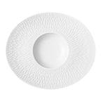 BOREAL SATIN WHITE Small bowl oval gourmet plate 30 cm x 26 cm