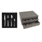 GUEST MIRROR FINISH Box set for 100 place settings solid handle serrated