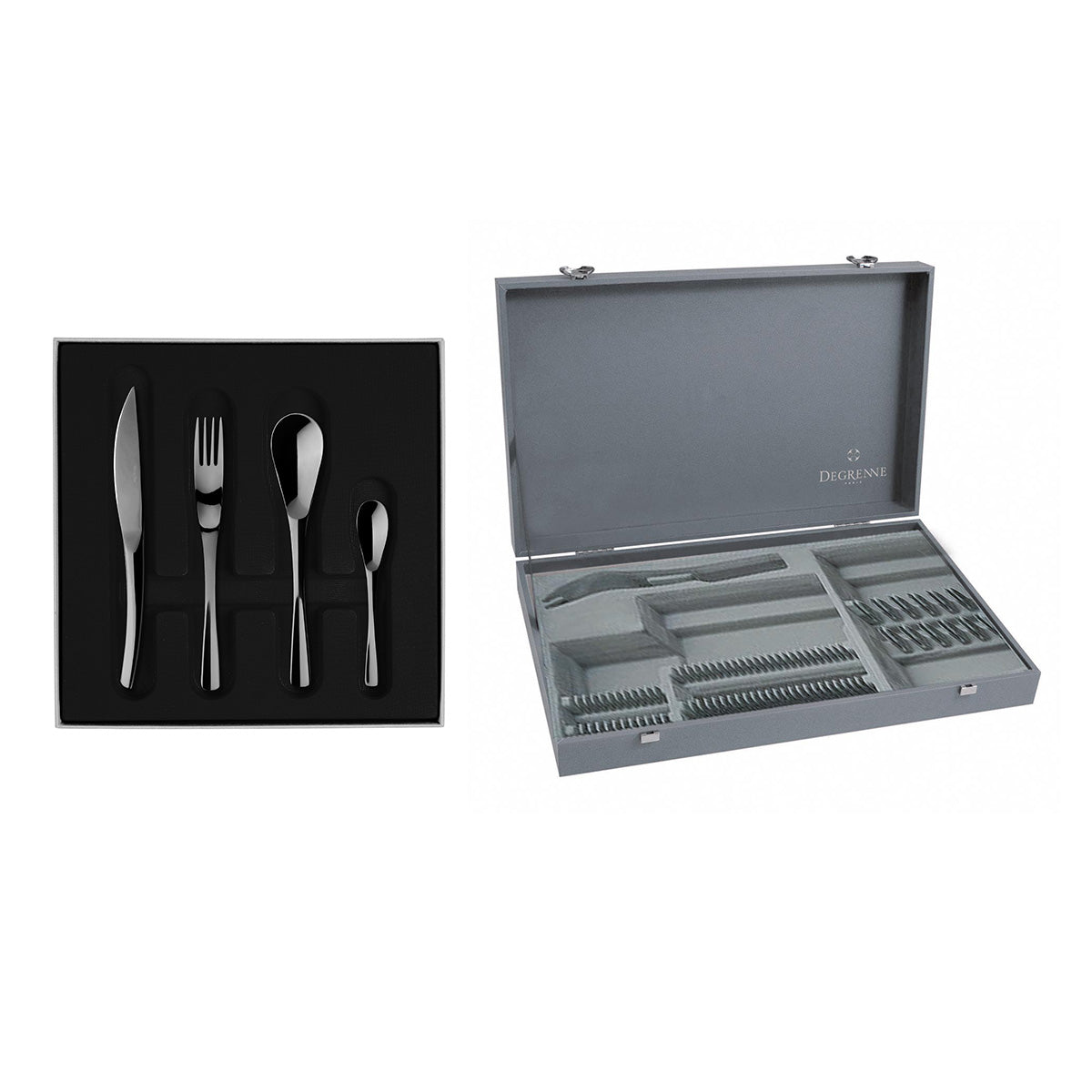 guy degrenne XY BLACK MIROIR Colis écrin 50 couverts