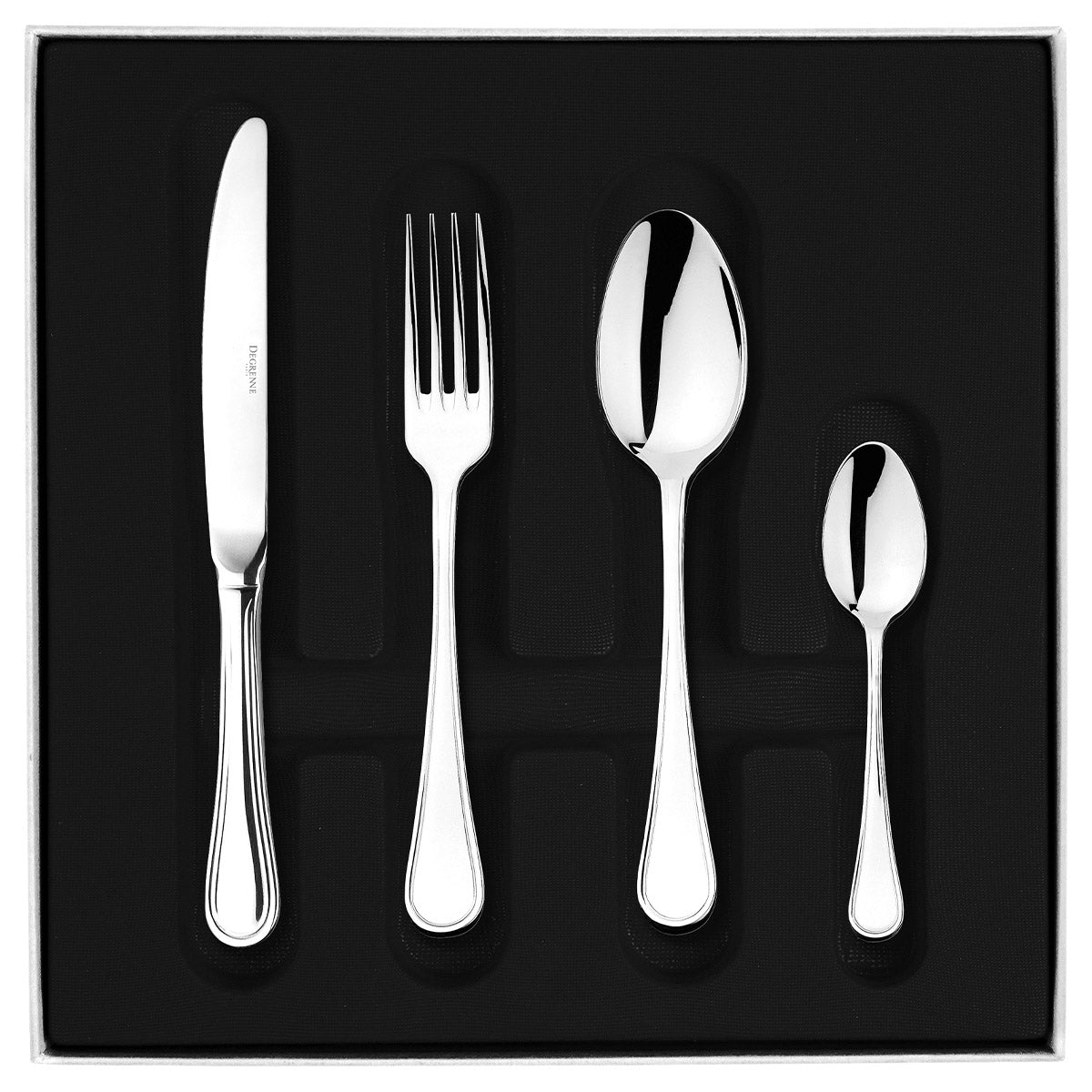 CONFIDENCE MIROIR Colis écrin 50 couverts monobloc lame scie