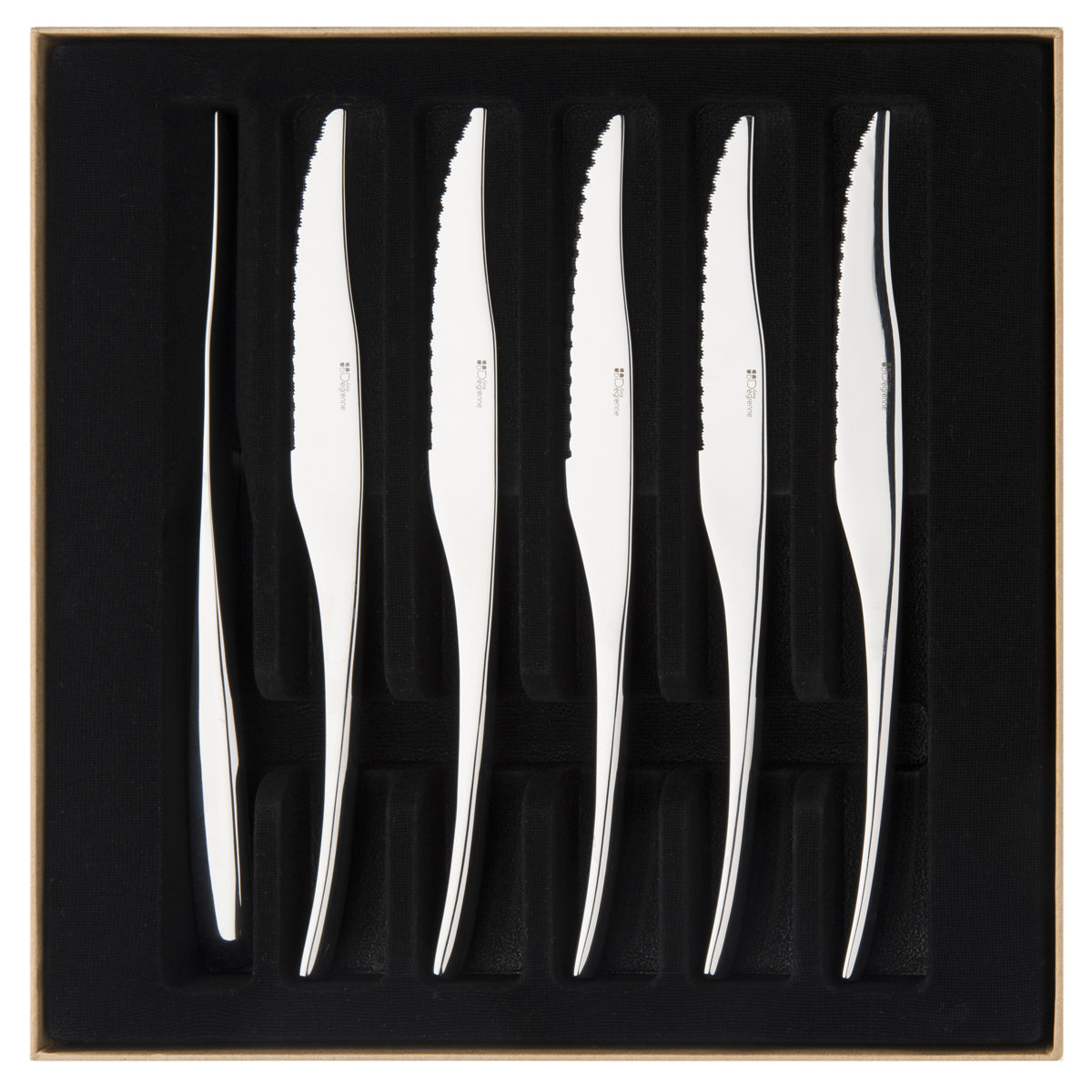 guy degrenne GOURMETS MIROIR Coffret 6 couteaux à steak