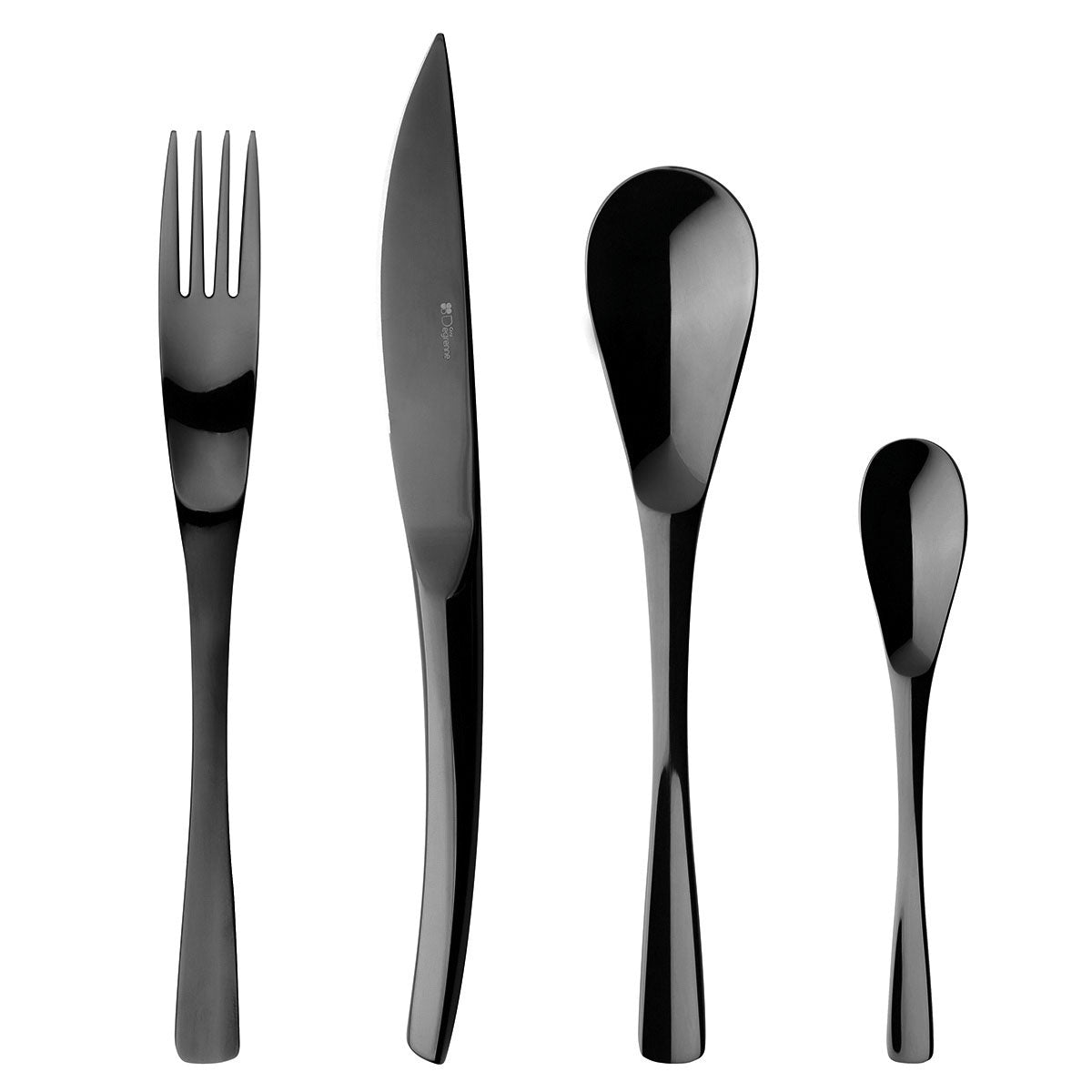 guy degrenne XY BLACK MIROIR Coffret 24 couverts