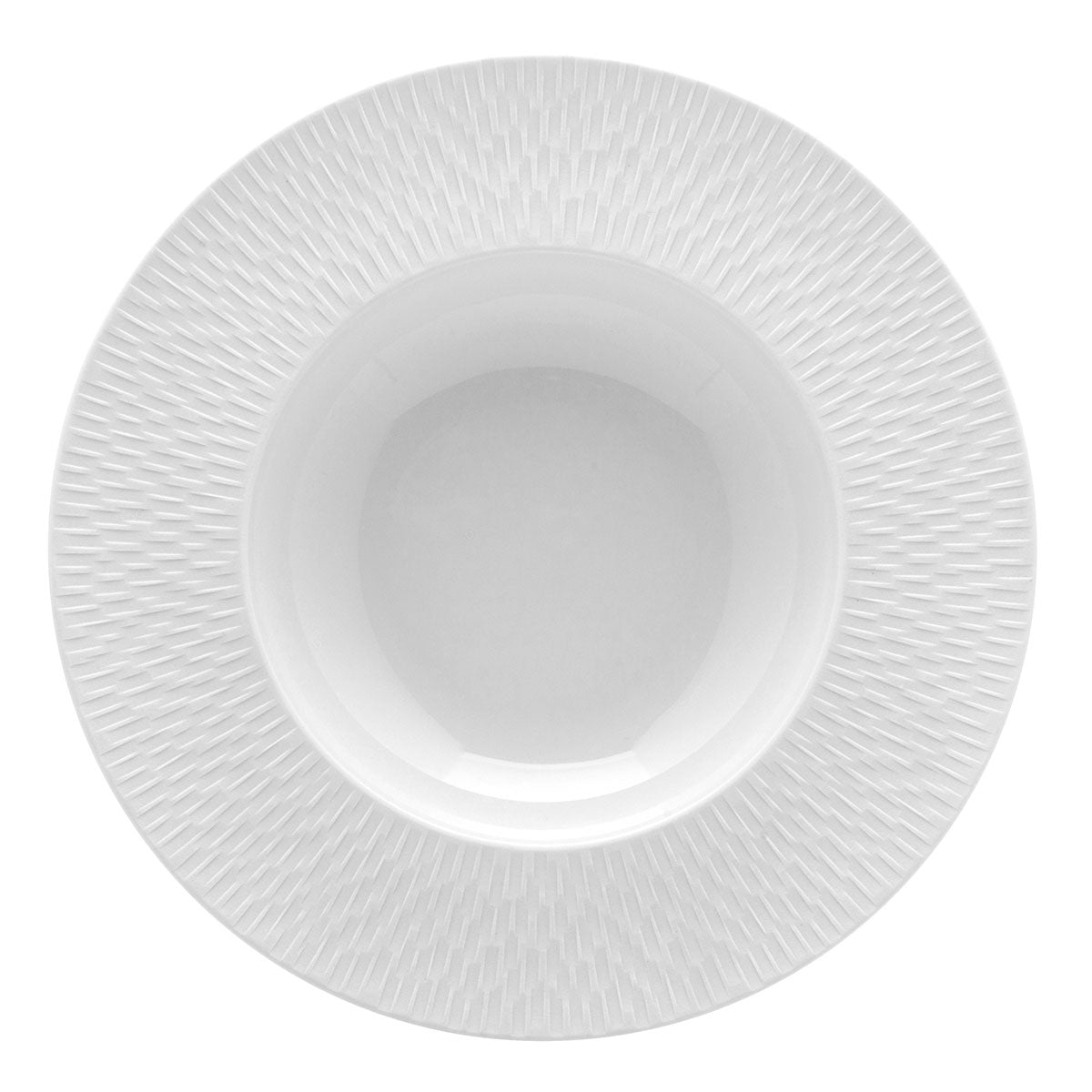 BOREAL SATIN BLANC Assiette creuse à aile 29 cm