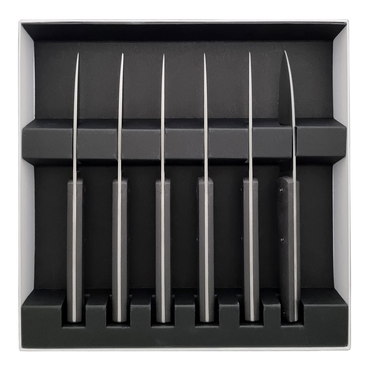 MIRAGE MIROIR ANTHRACITE Coffret 6 couteaux à steak