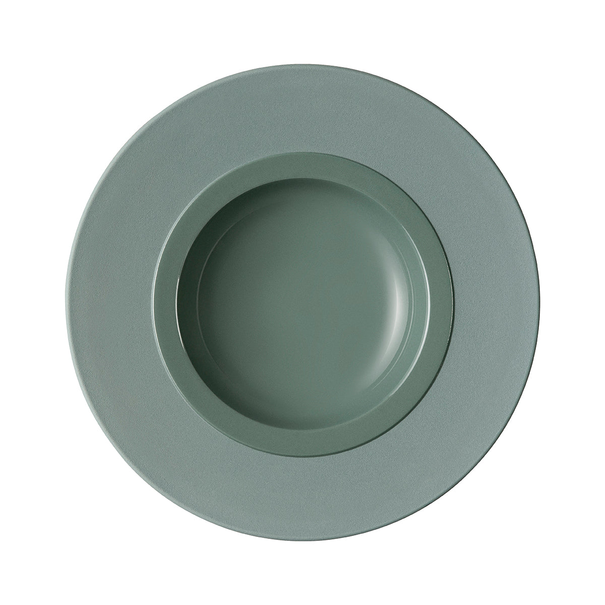 BAHIA GREEN CLAY Large bowl gourmet plate 26 cm