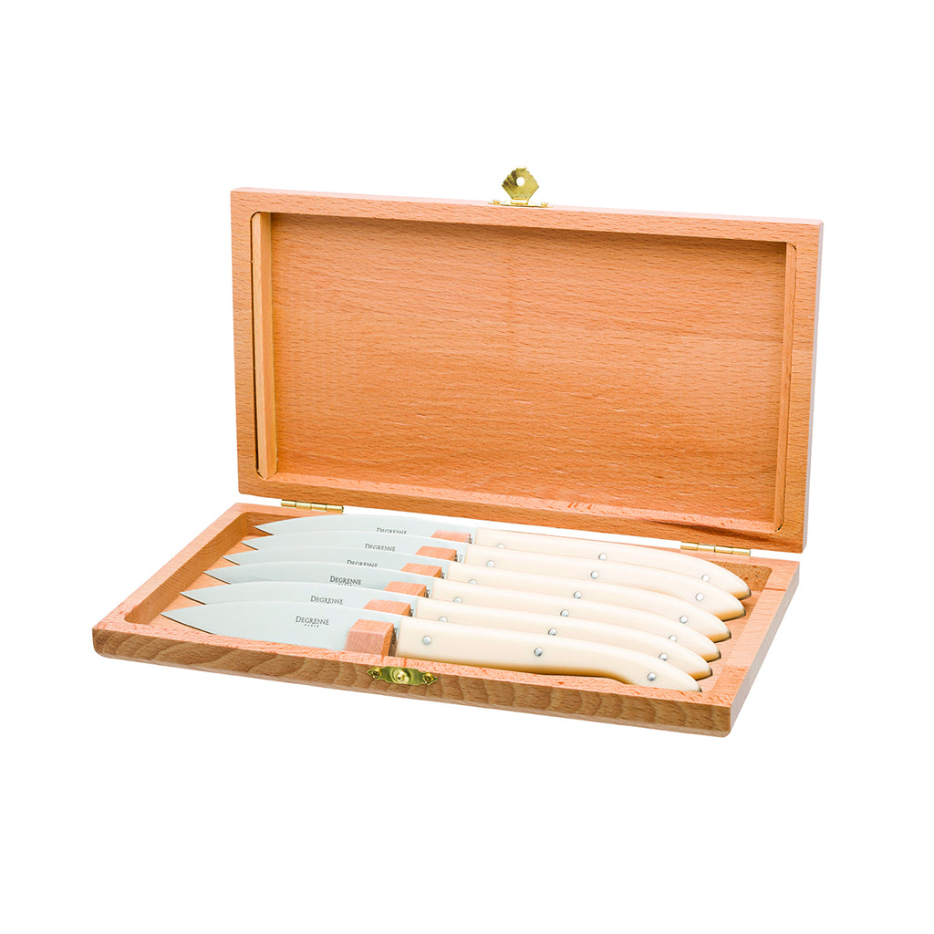 CAPUCIN TABLE IVOIRINE Coffret 6 couteaux à steak