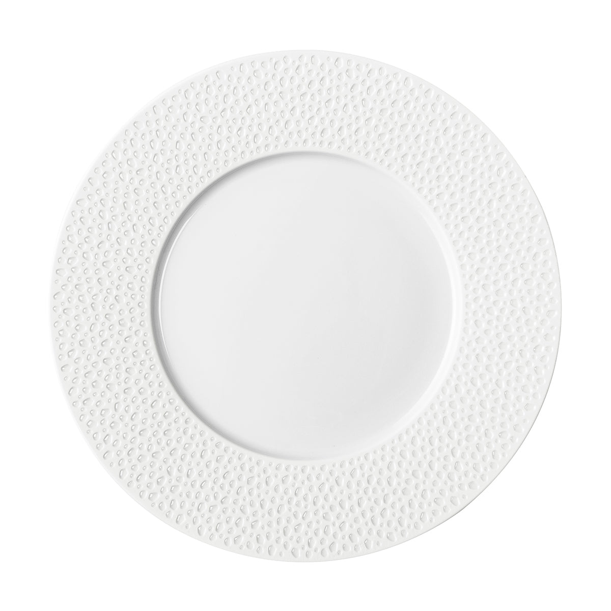 degrenne paris PERLES DE ROSEE BLANCHES Assiette 28 cm