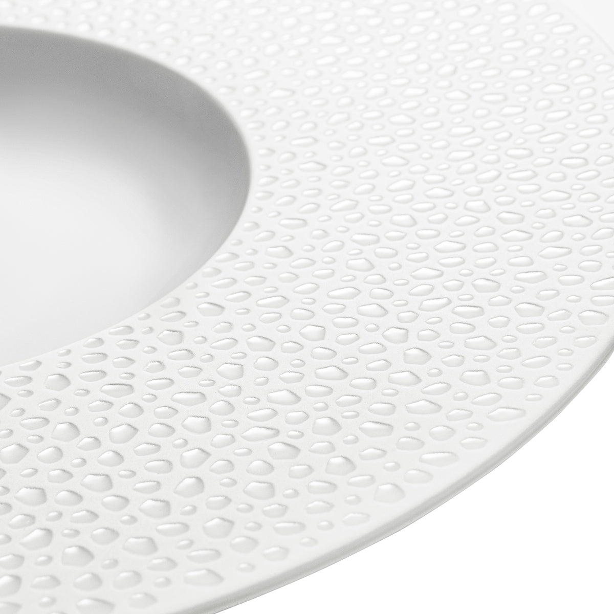 PERLES DE ROSEE BLANCHES Assiette gourmet grand bassin 30 cm