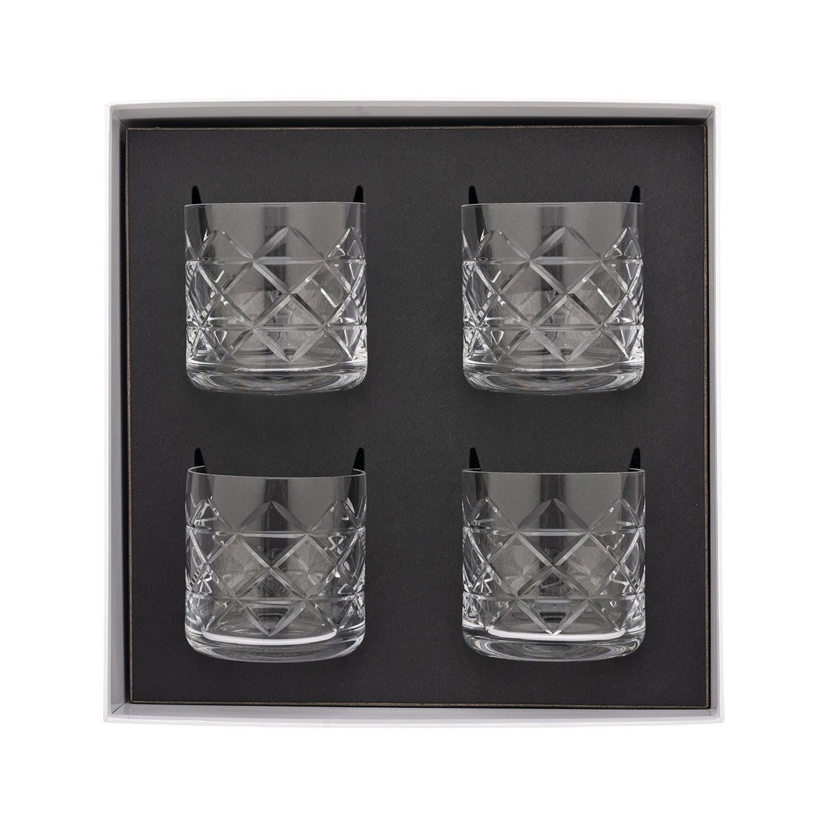 degrenne paris NEWPORT LOUNGE Coffret 4 verres à whisky 37 cl