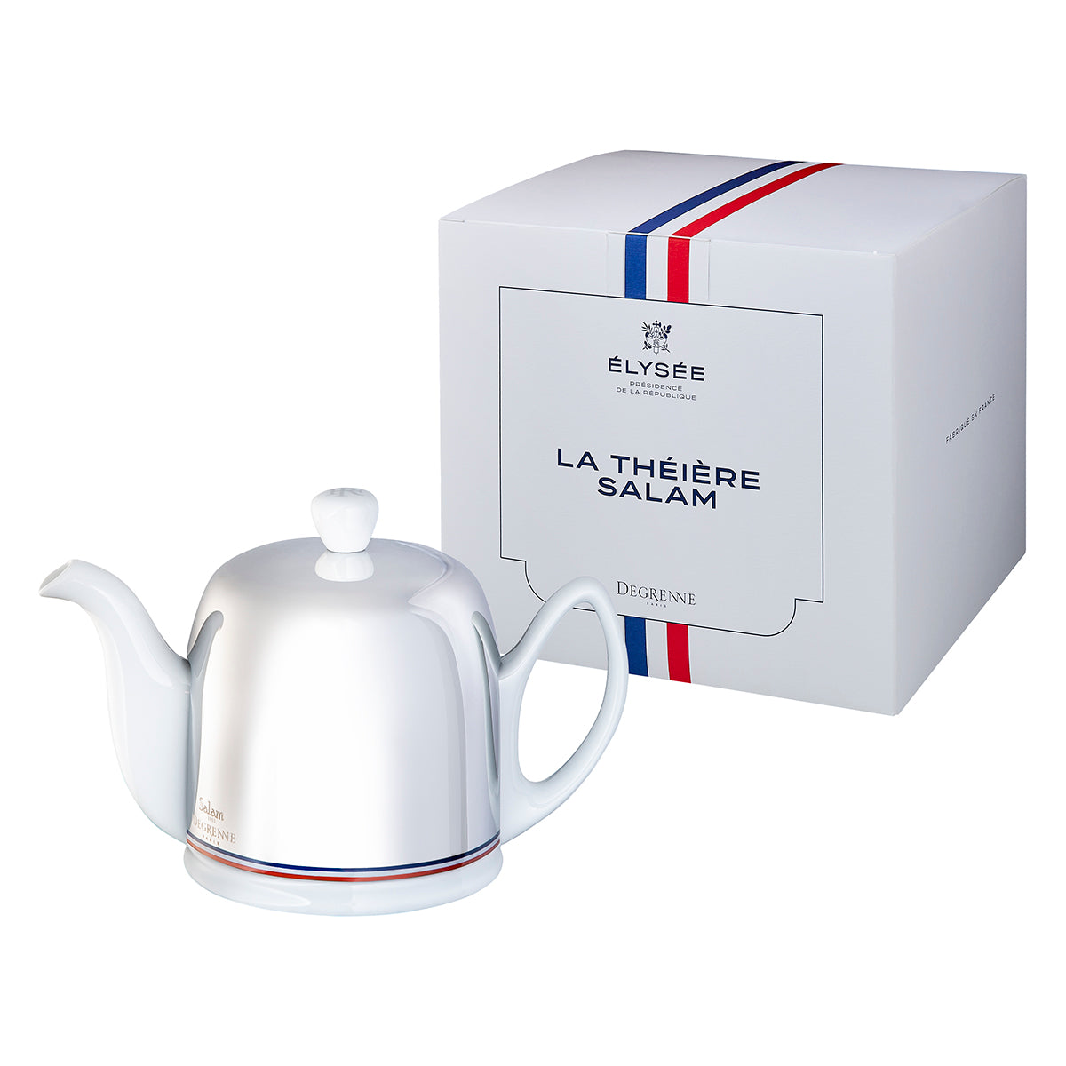 degrenne paris DEGRENNE ELYSEE Théière 4 tasses cloche miroir République française