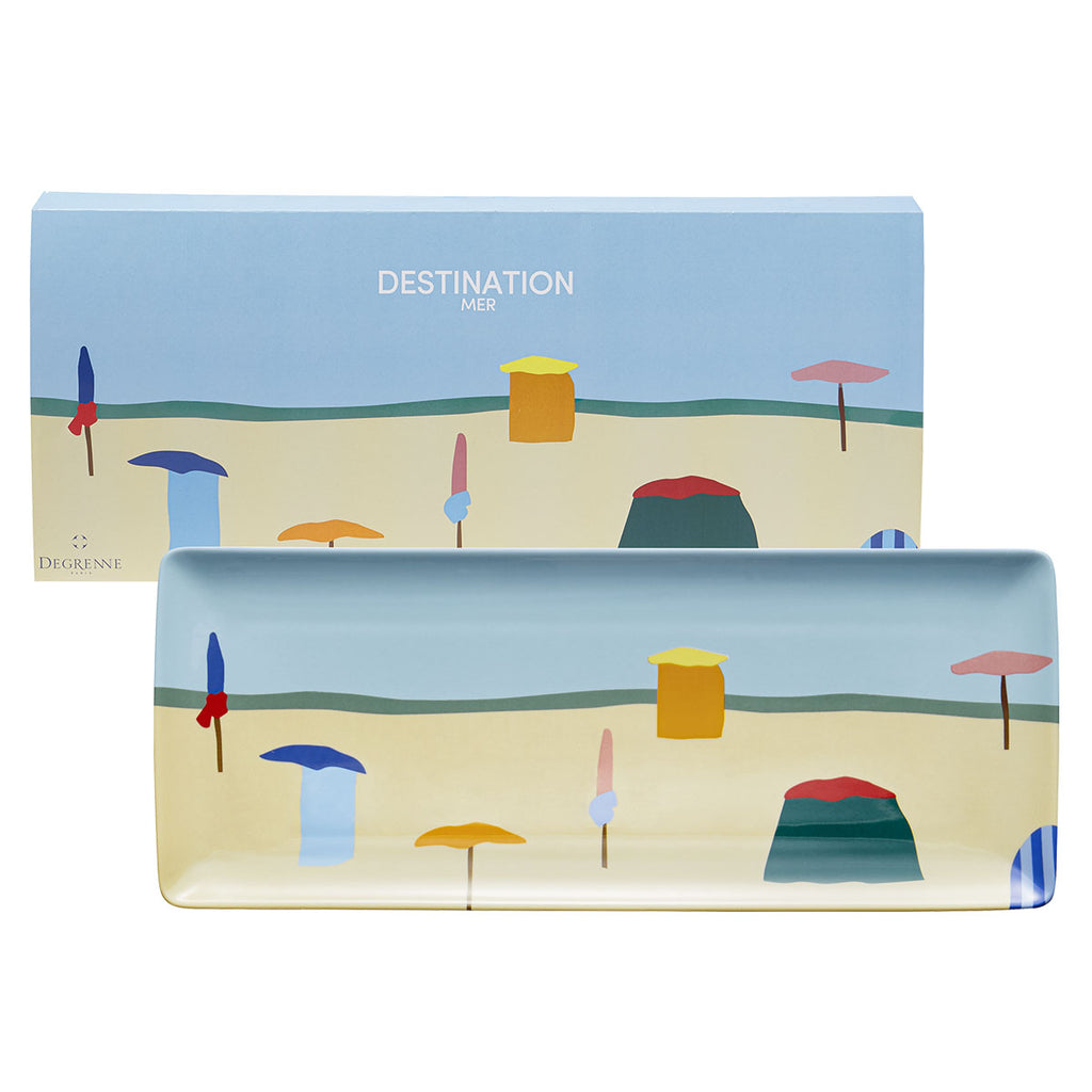 DESTINATION MER Plat à cake 40 x 16 cm