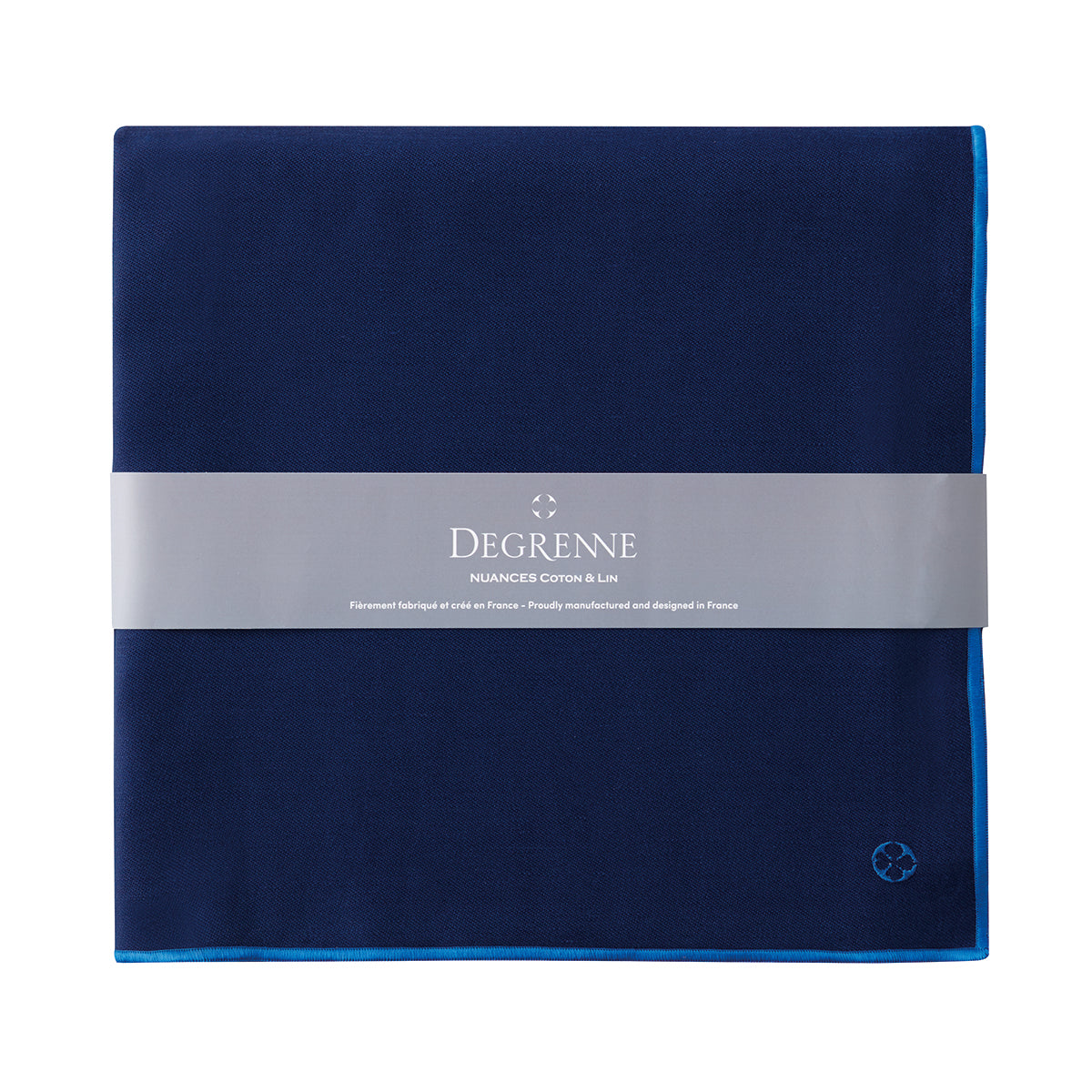 degrenne paris NUANCES COTON & LIN BLEU NUIT Nappe carrée 180 x 180 cm