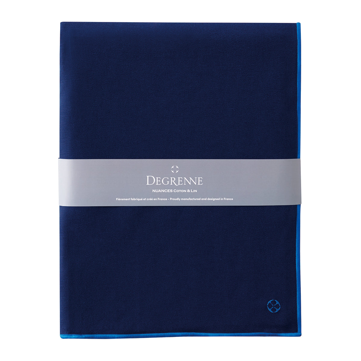 degrenne paris NUANCES COTON & LIN BLEU NUIT Nappe rectangulaire 180 x 250 cm