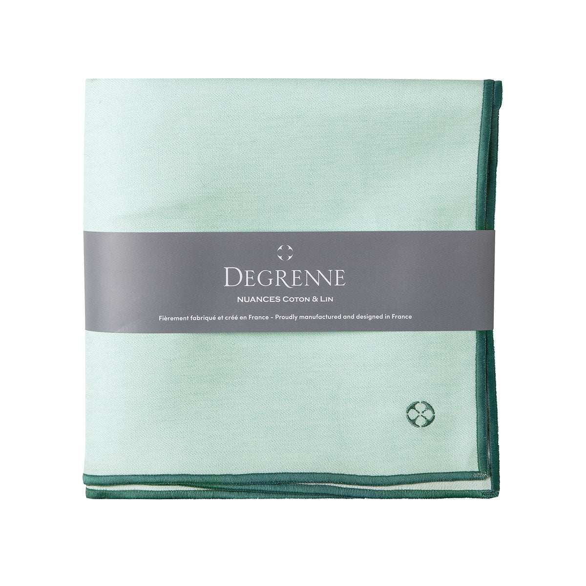 degrenne paris NUANCES COTON & LIN VERT MENTHE Nappe carrée 180 x 180 cm