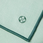 NUANCES COTON & LIN VERT MENTHE Lot de 4 serviettes 50 x 40 cm