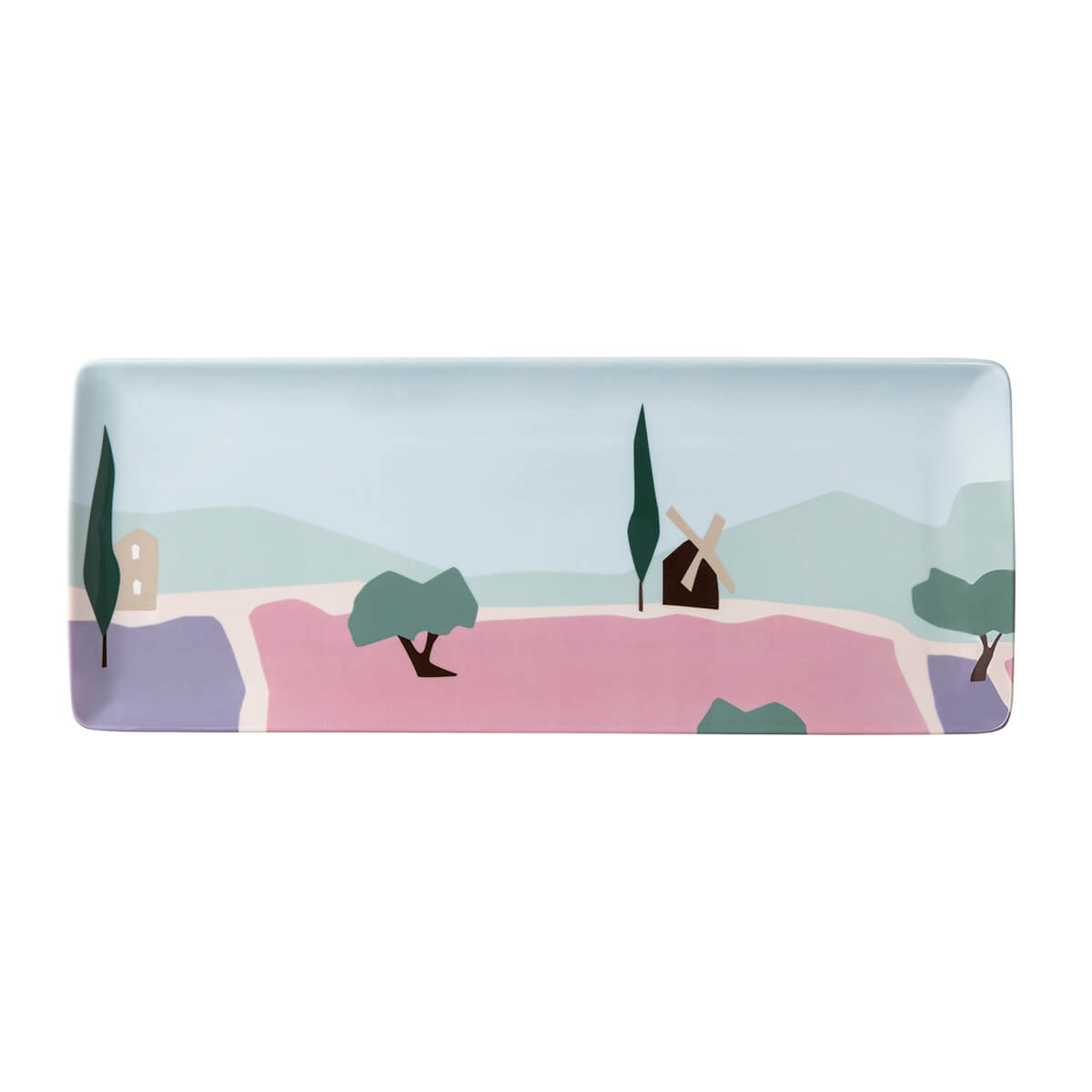 DESTINATION SUD Plat à cake 40 x 16 cm