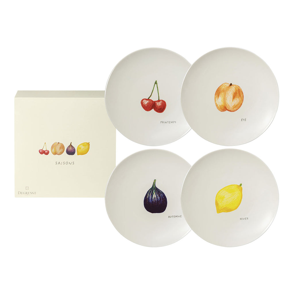 SAISONS Set of 4 plates 19 cm fruits