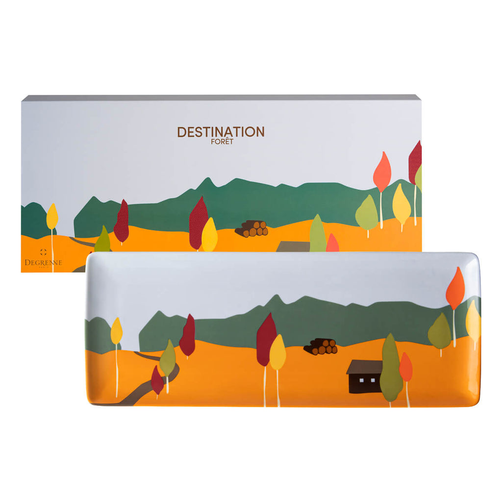 DESTINATION FORET Plat à cake 40 x 16 cm