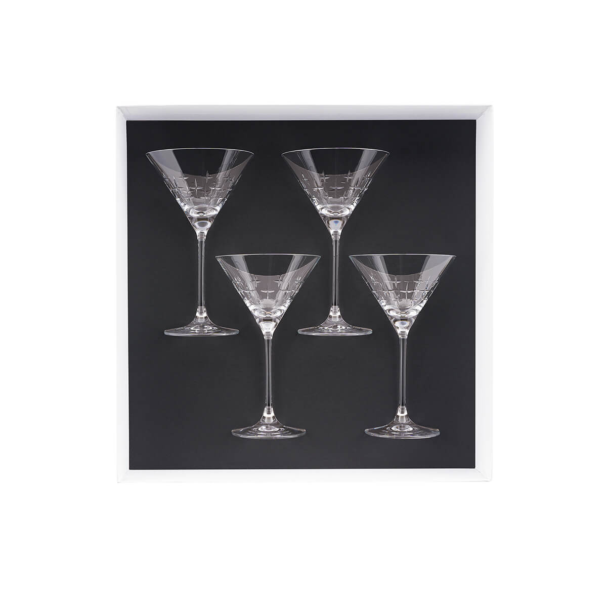 degrenne paris NEWPORT TWIST Coffret 4 verres à martini 21 cl