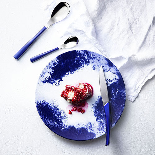 Image du produit: QUARTZ MIROIR BLEU CELESTE Coffret 24 couverts