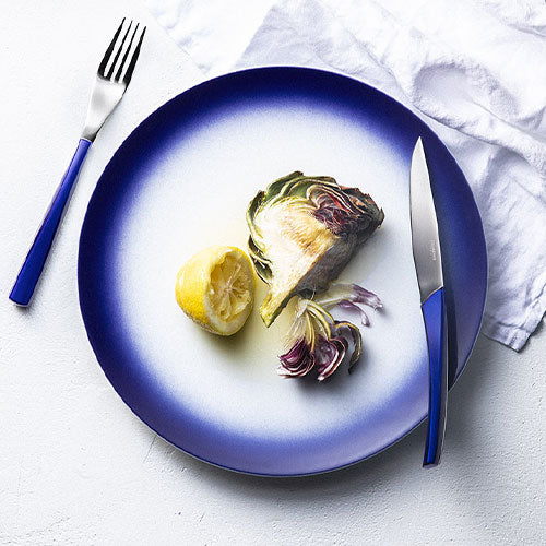 QUARTZ MIROIR BLEU CELESTE Coffret 24 couverts