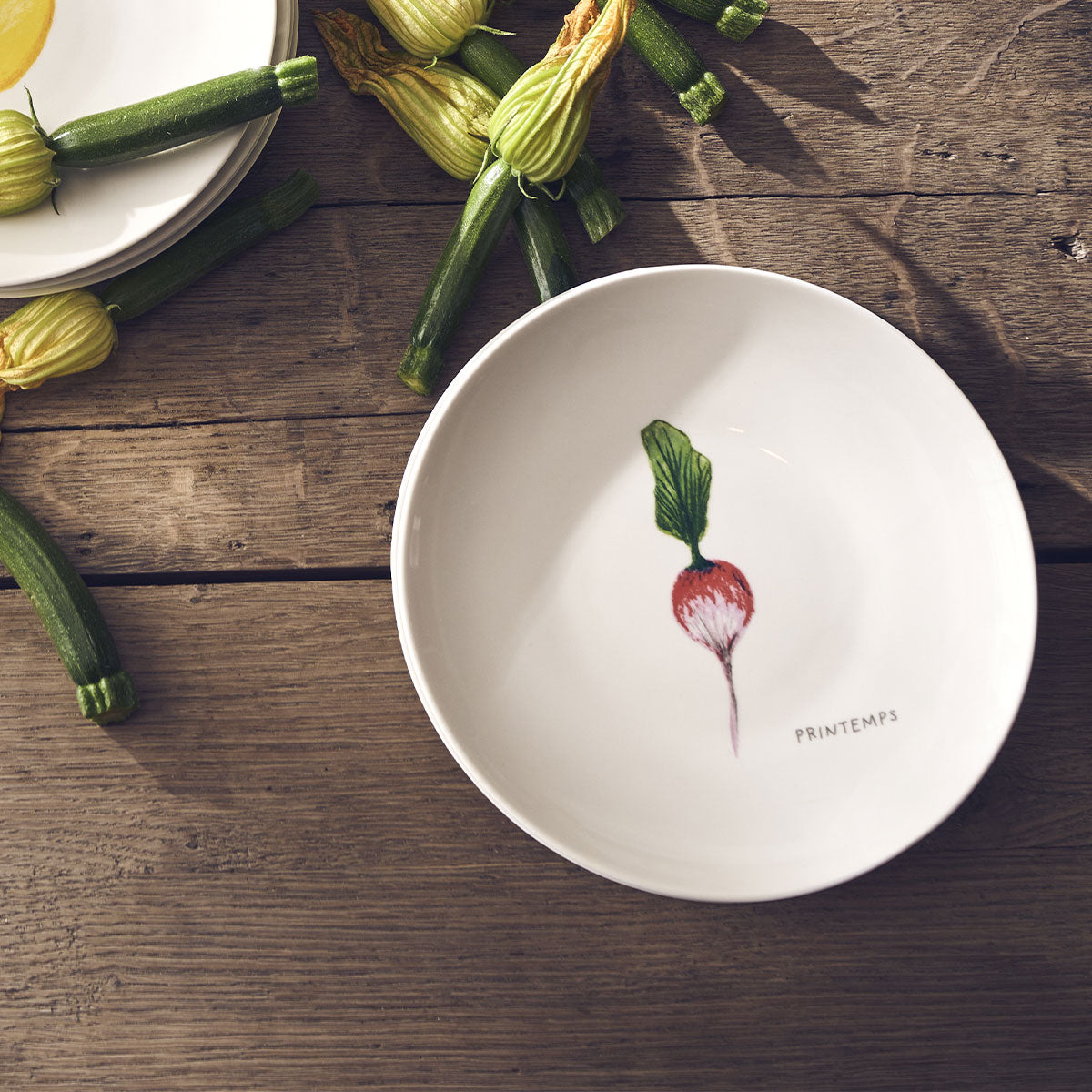 SAISONS Coffret 4 assiettes 19 cm légumes