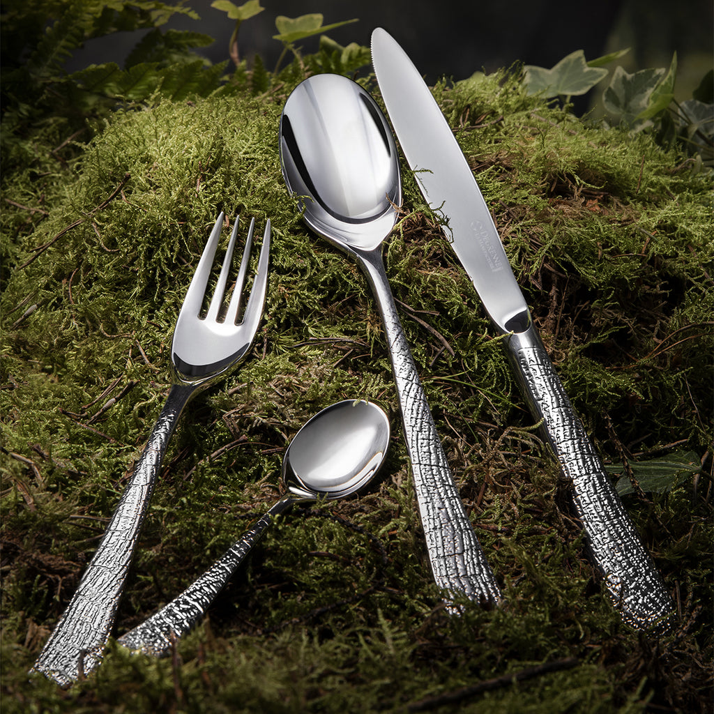 SUPERNATURE MIROIR Coffret 24 couverts monobloc lame scie
