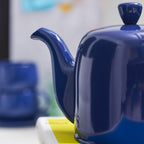 Théière 4 tasses cloche bleue